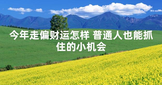今年走偏财运怎样 普通人也能抓住的小机会